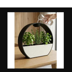 Vaso Autoirrigável para Temperos | Horta Inteligente com Reservatório de Água | Jardim Interno Moderno Decorativo