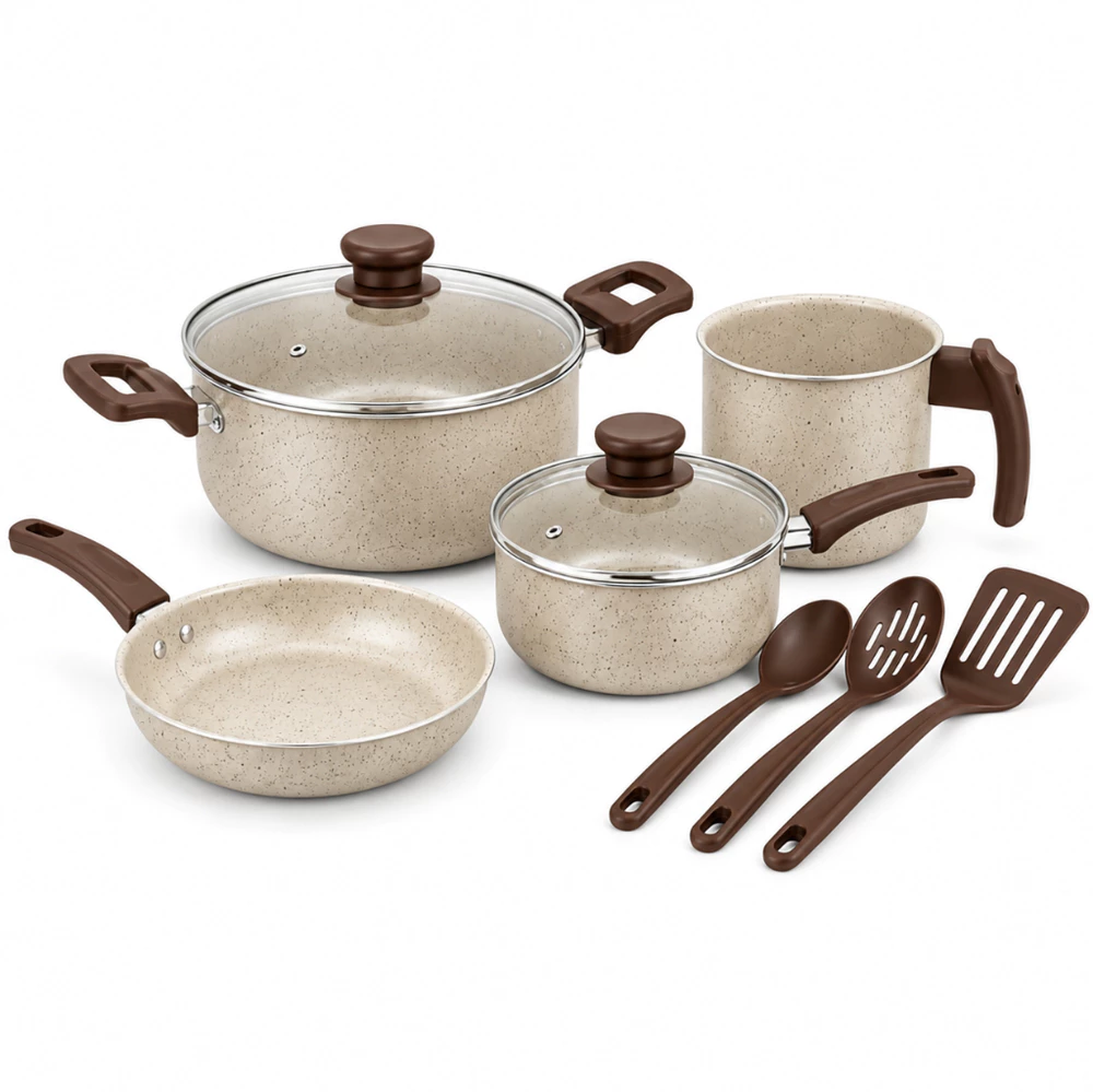 Conjunto Jogo de Panelas Antiaderente 7 Peças Premium