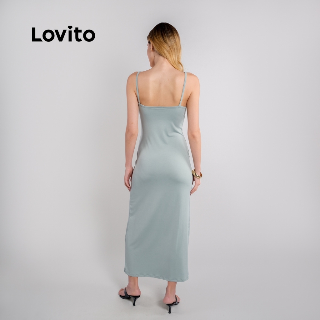 Lovito Vestido Feminino Longo Casual DRB21492179 — imagem 2 de 2