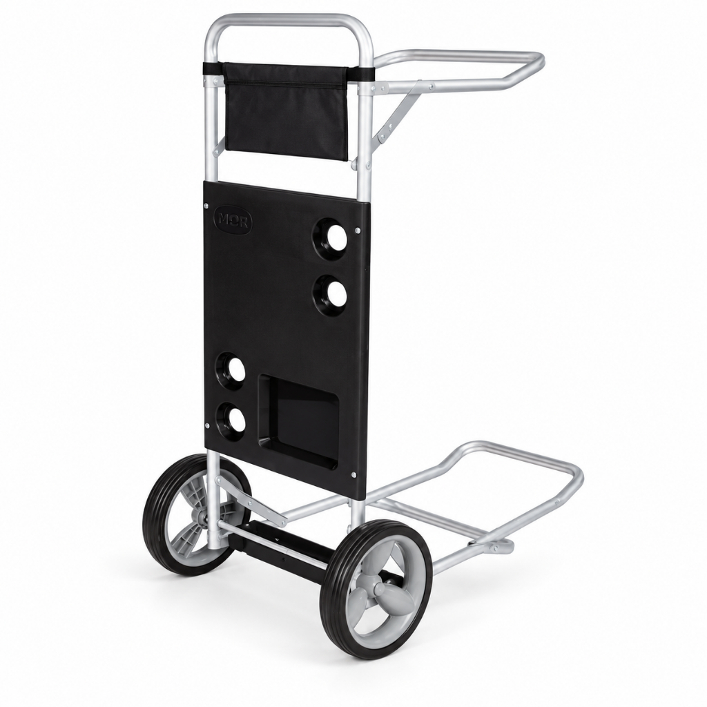 Carrinho de Praia Mor Com Avanço Dobrável em Alumínio vira Mesa com  Porta-Copos  Para Guarda sol, cooler e cadeiras