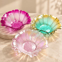 Centro de Mesa Tigela Decorativo Flor Sala Cozinha