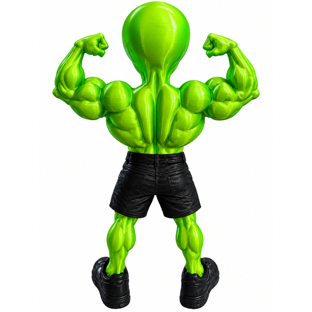 Boneco Et Alienígena Extraterrestre Maromba Forte Marombeiro Decorativo Estatua — imagem 2 de 2