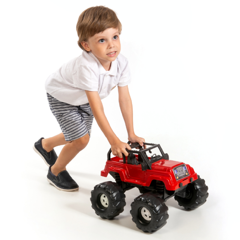 Carrinho Jipe Monster Truck Carro Monstro Gigante Extreme Infantil 40cm Menino 1 ano | Certificado Inmetro | QUEEN SHOP