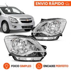 Par Farol Chevrolet Cobalt 2012 2013 2014 2015 2016 Cromado Ambos Lado