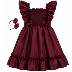 Vestido Festa Luxo Infantil Variás Cores Menina Dia a Dia Fresquinho com Tiara