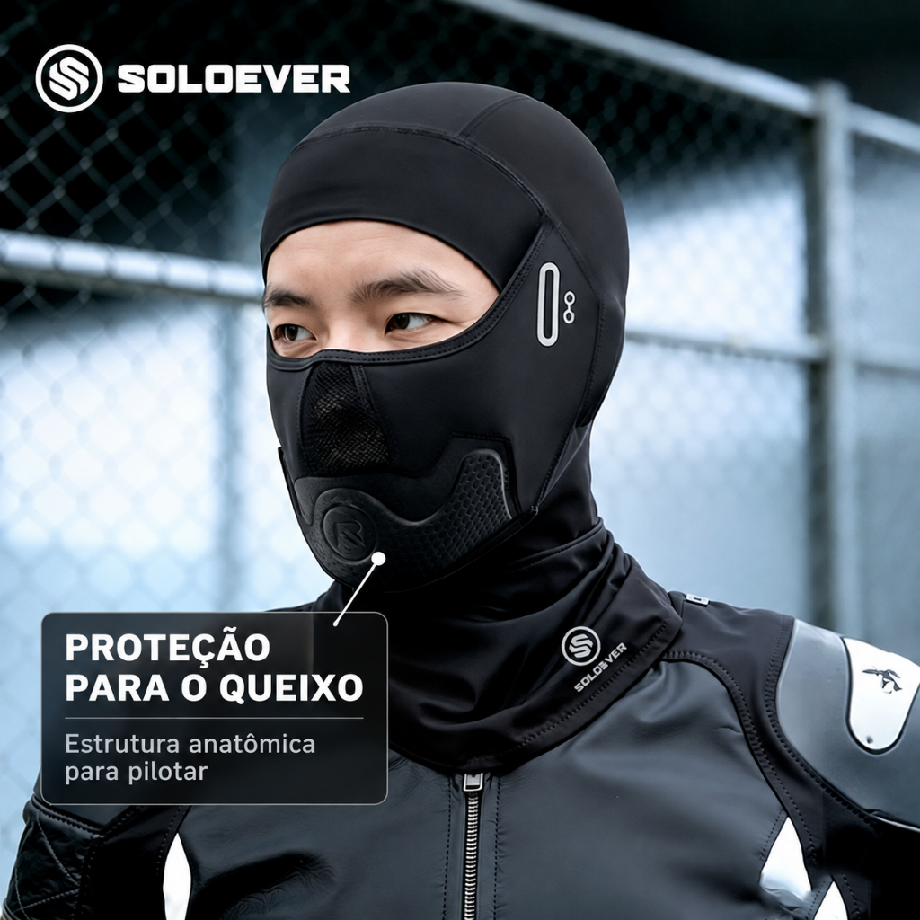 Soloever Balaclava Moto com Proteção de Queixo e Malha Respirável touca masculina