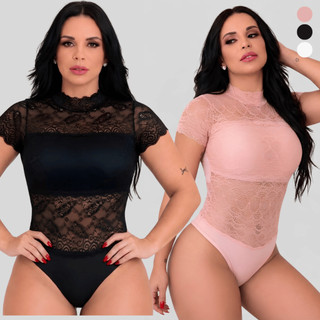 Body Feminino Estiloso Blusa Feminina Confortavel de Renda Elegante Premiun
