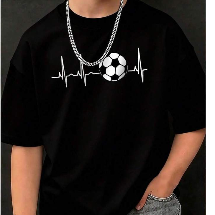 Camiseta Infantil Futebol, Camiseta Masculina, Camisa de algodão, Lançamento