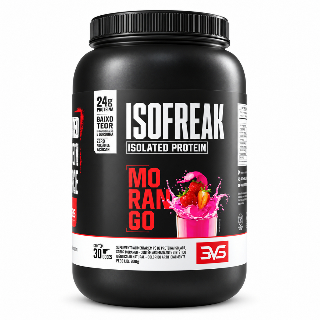 Whey Isolado Isofreak Fórmula Avançada Com 25g De Proteína Por Dose - 900g - 3VS Nutrition