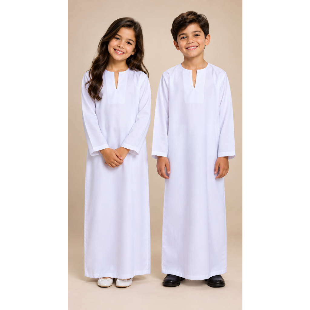 Beca Branca de Oxford Infantil Para Criança de 4 a 6 anos (70cm)