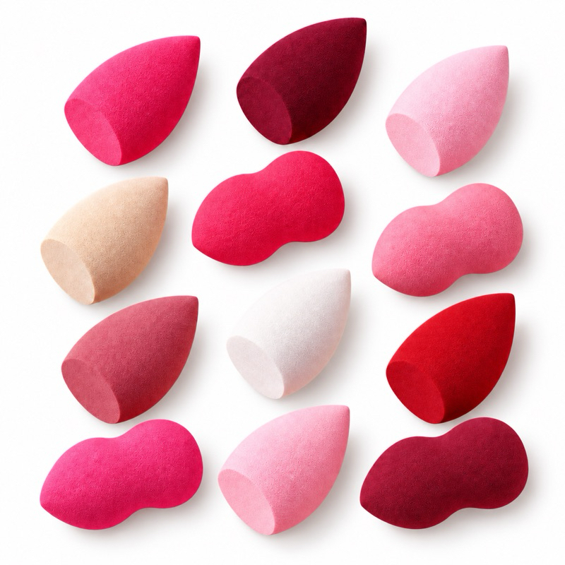 Kit Esponjas Gota Para Maquiagem Beauty Blender Macia Sem Látex Para Base Corretivo Contorno e Pó