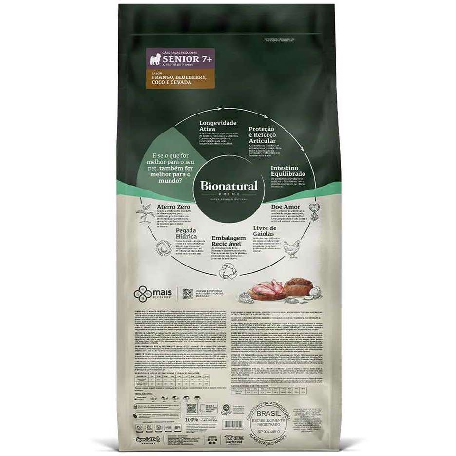 Ração Bionatural Sênior Raça Pequena Frango 10,1 kg · foto 2