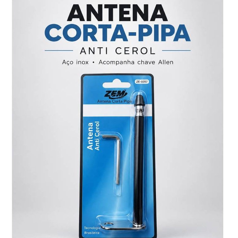 Antena Corta Pipa Moto 60cm Retrátil 6 Estágios Proteção Retrovisor Bike Moto Eletrica
