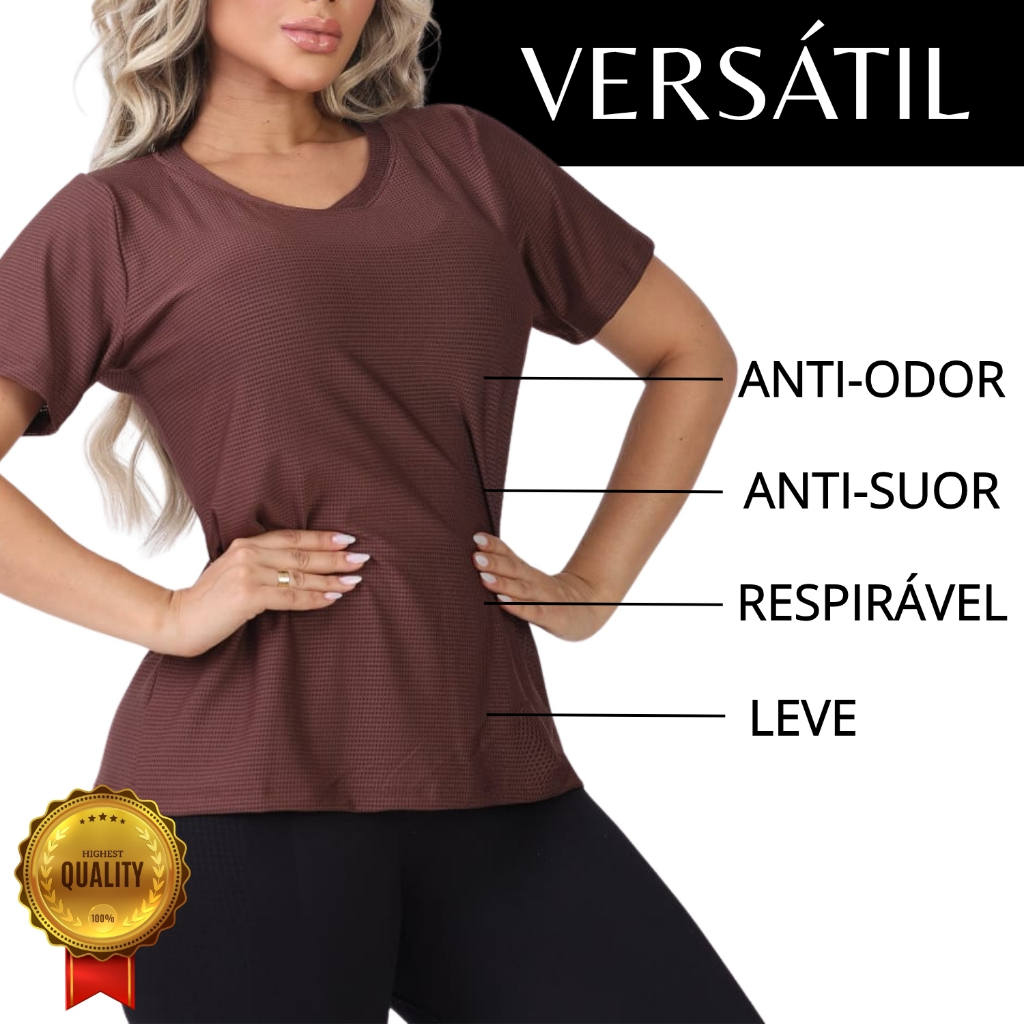 Camiseta Dray Fit Anti Odor treino dia a dia, esporte Blusa Treino