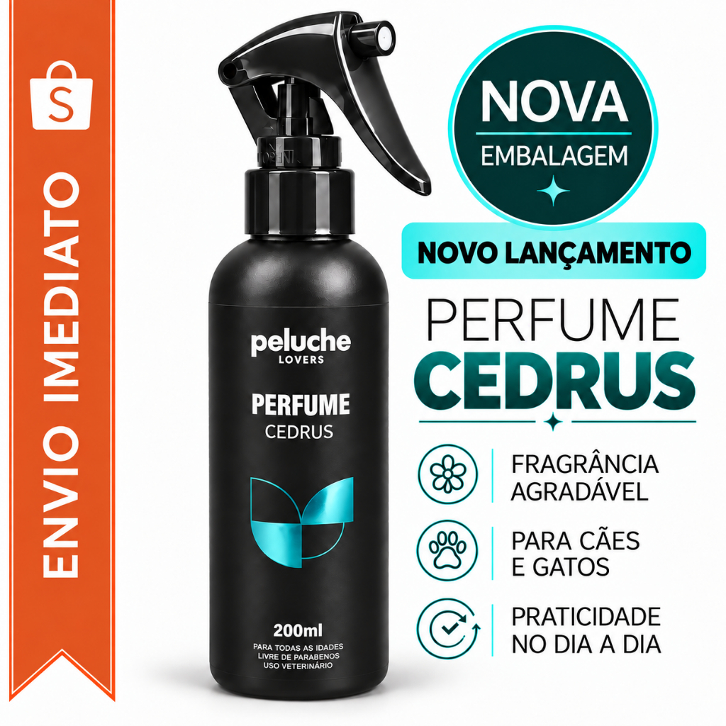 Perfume Premium Pet Peluche Cedrus 200ml para Cachorro e Gato - Máxima Fixação