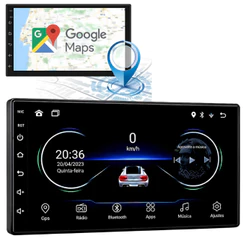 Central Multimídia MP10 Aiker 9" Touch 1080P 2 DIN Bluetooth Rádio AM/FM com Entrada Câmera de Ré