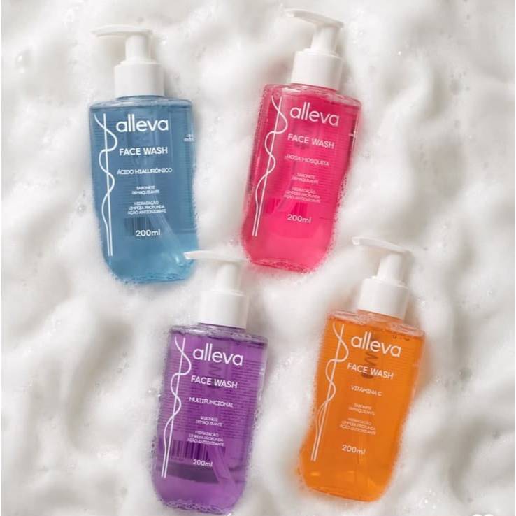 Sabonete Facial Alleva Face Wash 200ml | Demaquilante | Limpeza Facial