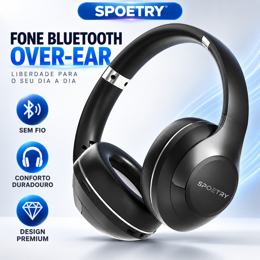 Fones de ouvido sem fio Bluetooth dobráveis para portabilidade longa duração Qualidade de som HD