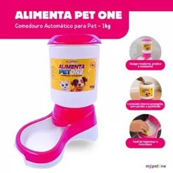 Comedouro Automático Alimenta Pet One - Rosa