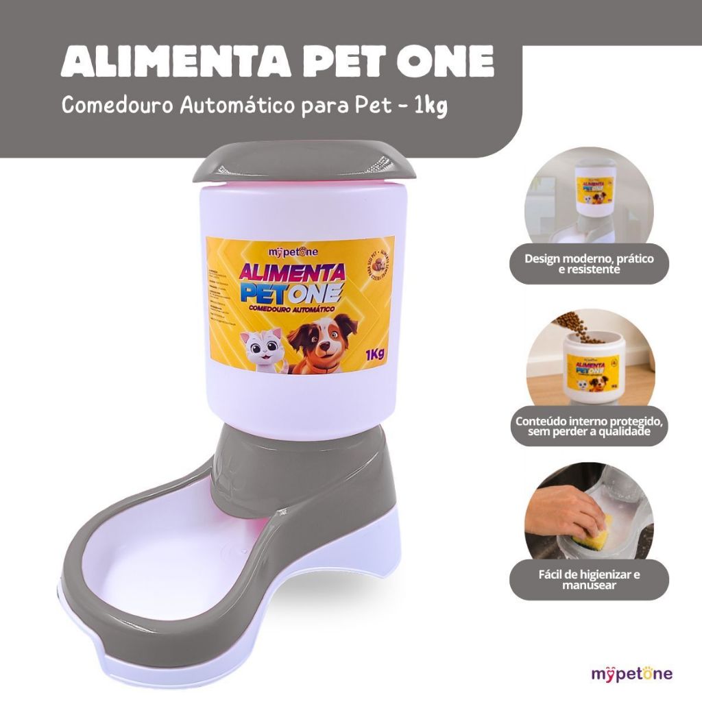 Comedouro Automático Alimenta Pet One - Nude