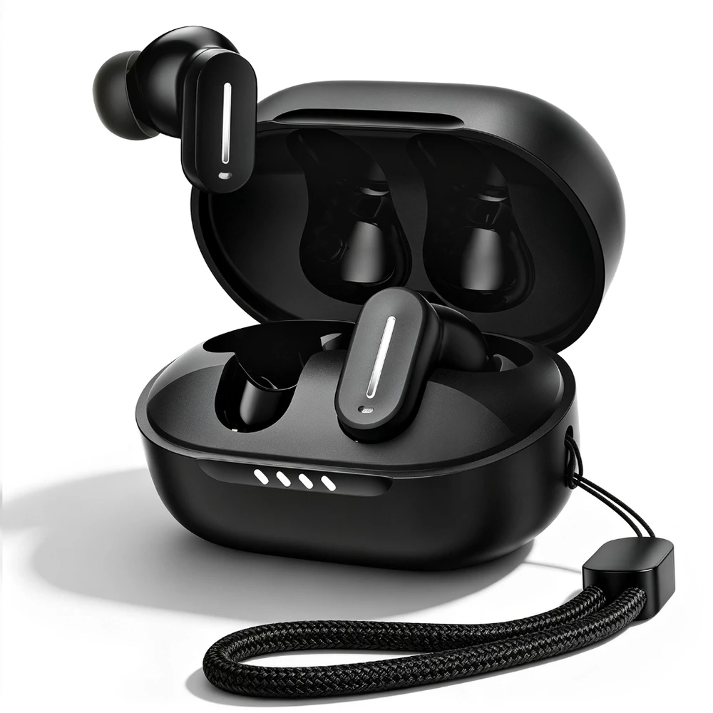 INOVA Fone de Ouvido Bluetooth 6.0 TWS Sem Fio 30H IPX5 com Cordão Alça Portátil Estojo de Carga