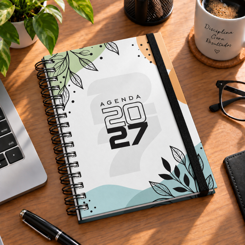 Agenda 2027 Capa Dura Organização Pessoal Edificante Comercial Horario 12 Meses Páginas