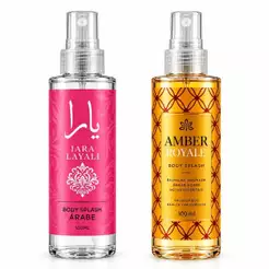 Dupla Body Splash Feminino Iara Arabe + Amber Royale 100ml