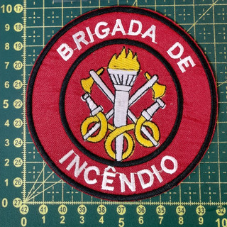Patch Brigada de Incêndio Bordado Termocolante - Brigadista Incendio Bombeiro Fogo