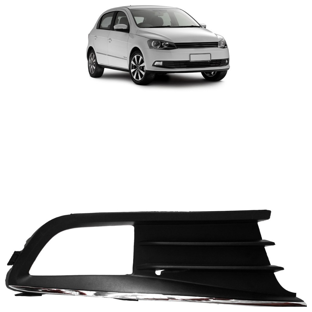 Moldura Grade Milha Gol G6 2012 2013 2014 2015 2016 Com Furo Com Friso