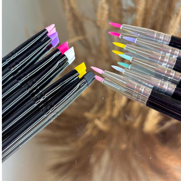 Kit Pincéis de Silicone para Lash Lifting – Chanfrado + Precisão