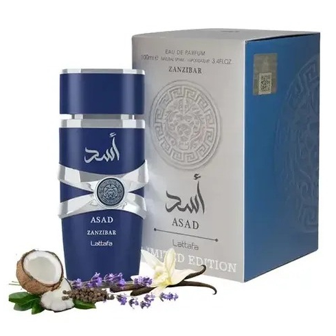 Perfume Árabe Lattafa Asad Zanzibar Limited Edition 100ml EDP Masculino Original