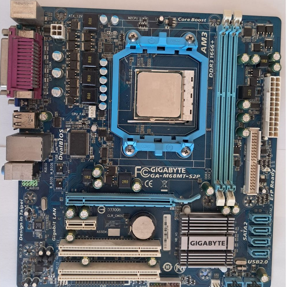 Kit Placa mãe GA-M68MT-S2P (Rev. 2.3) + Processador AMD AM3