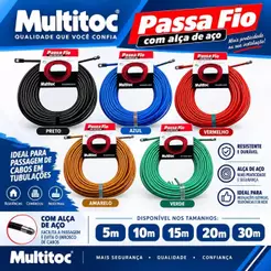 Puxa Fio Passa Fio Guia Sonda Profissional Alça De Aço ponteira soldada varios tamanhos