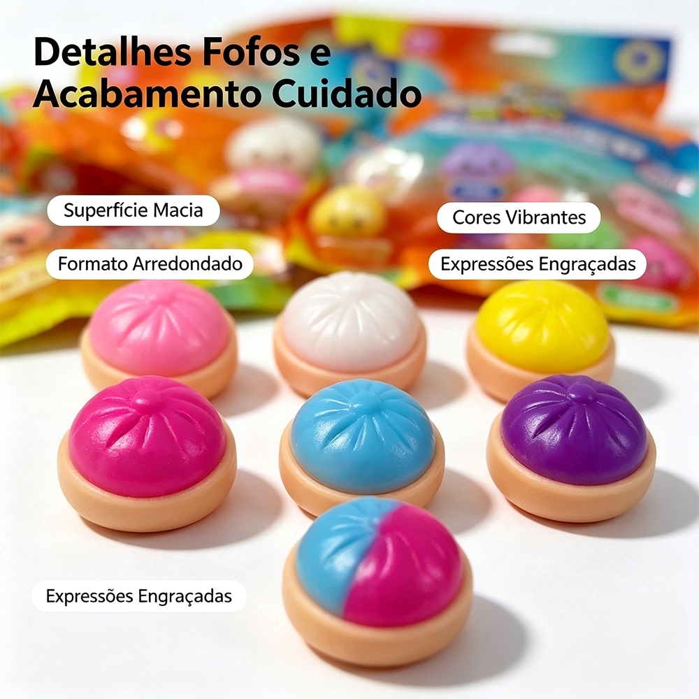 4 Unidades Mini Bolinho Squishy Anti-Estresse 7 Cores Sortidas Pacote Surpresa KL-7013 — imagem 2 de 2