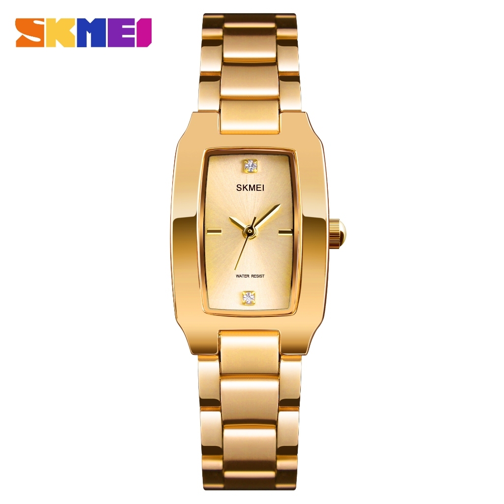 SKMEI 1400 Relógio de quartzo feminino relógio de luxo em aço inoxidável à prova d'água — imagem 2 de 2