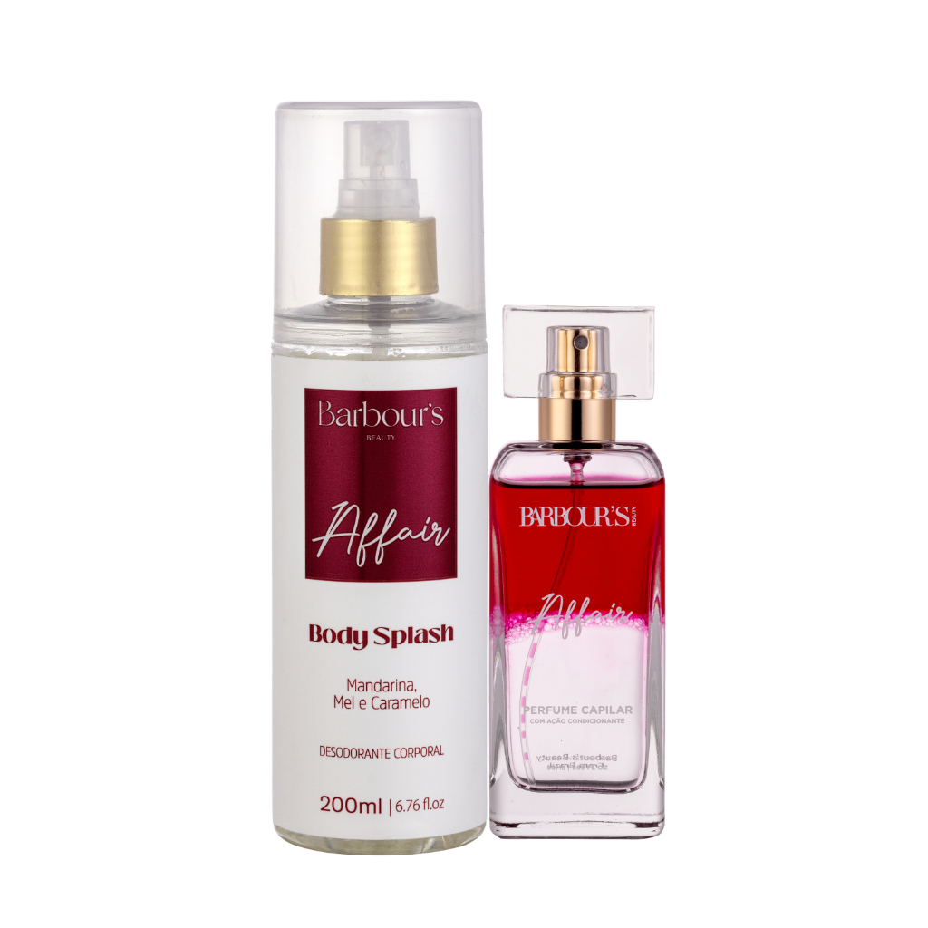 Kit Perfume Capilar 50ml e Body Splash Affair 200ml Barbour's Beauty