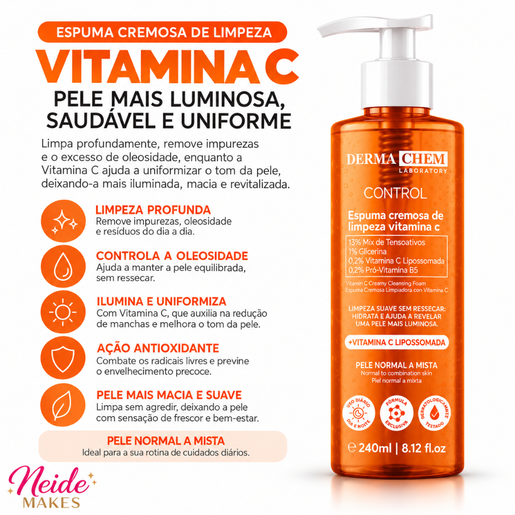 Kit Skincare Dermachem Cuidado Facial com Vitamina C e Clareador para todos os Tipos de Pele — imagem 2 de 2