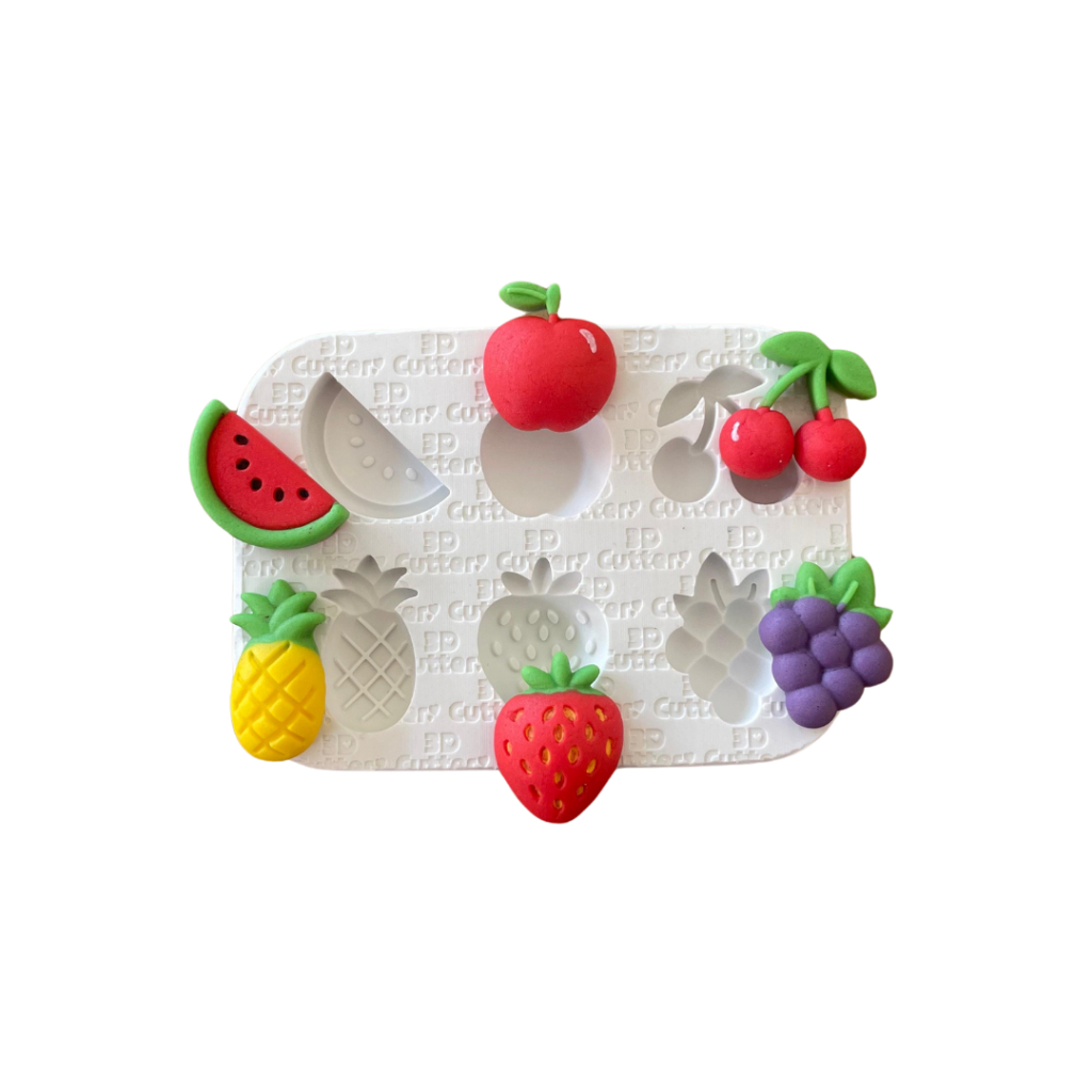 Molde de Silicone para Artesanato - Frutas