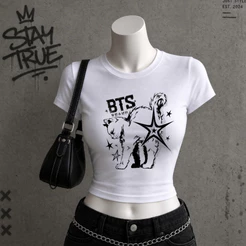 Camiseta Bts coreana k-pop banda turne arirang Brasil 2026 blusa bts babylook bts babytee colada