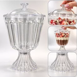 Taça Confeiteiro com tampa Acrilica Cristal 1,250L LSC TOYS// (CHOCO) OFF