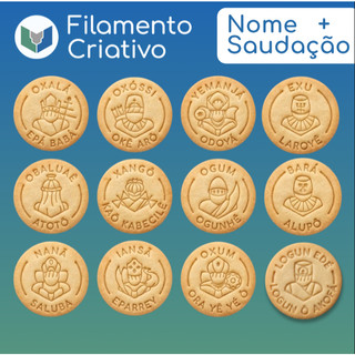 Cortador de Biscoito Orixás Nomes Saudações Umbanda Candomblé Exu Pequenos Médios
