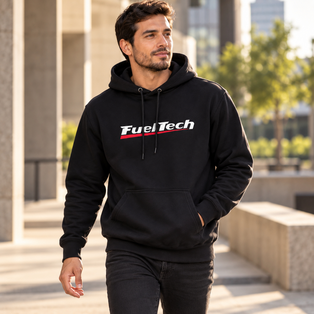 Moletom Fueltech Premium Canguru Flanelado Carro Oficina