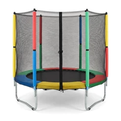 Cama Elástica Infantil 1,40M 1,80M Pula Pula Trampolim Com Rede de Proteção Aço Galvanizado Colorida até 45 KG Criança