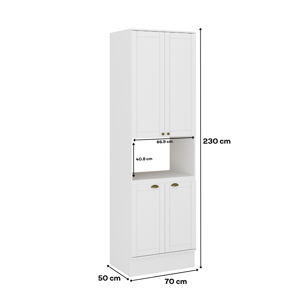 Torre Quente Milla Branco MDF 70cm Carraro · foto 2