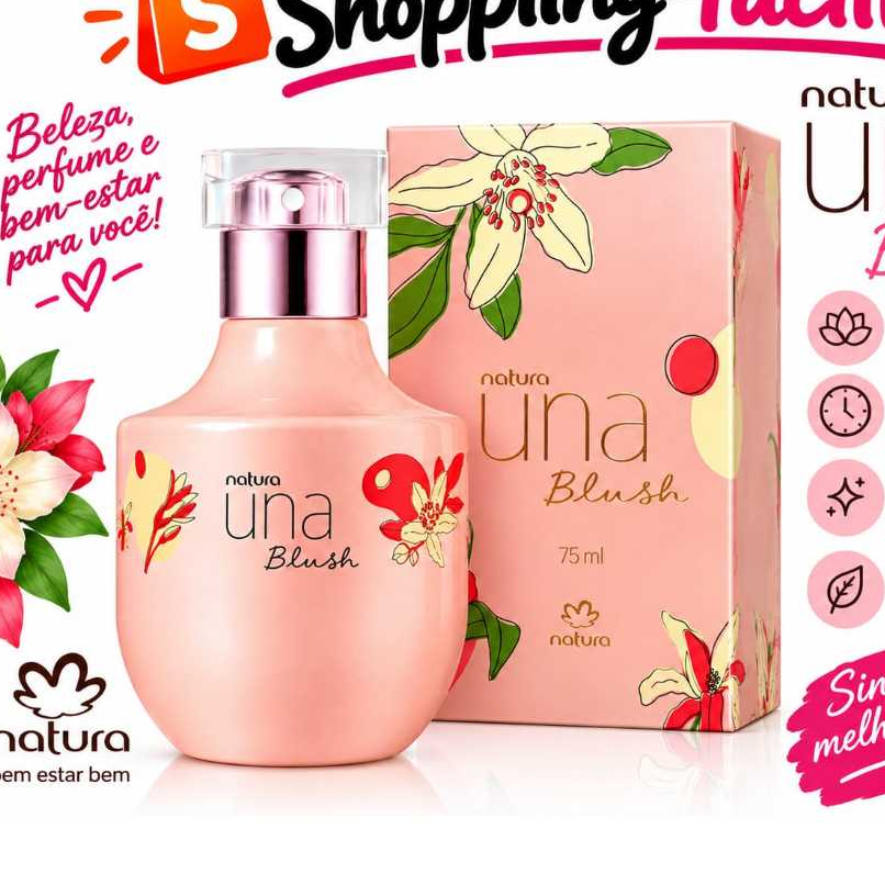 Perfume Natura Una 75ml Artisan, Blush, Senses, Feminina tradicional Senses