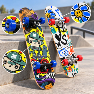 Skate Infantil Completo 77cm Iniciante Menino Menina Princesa Aranha Rodas Resistentes