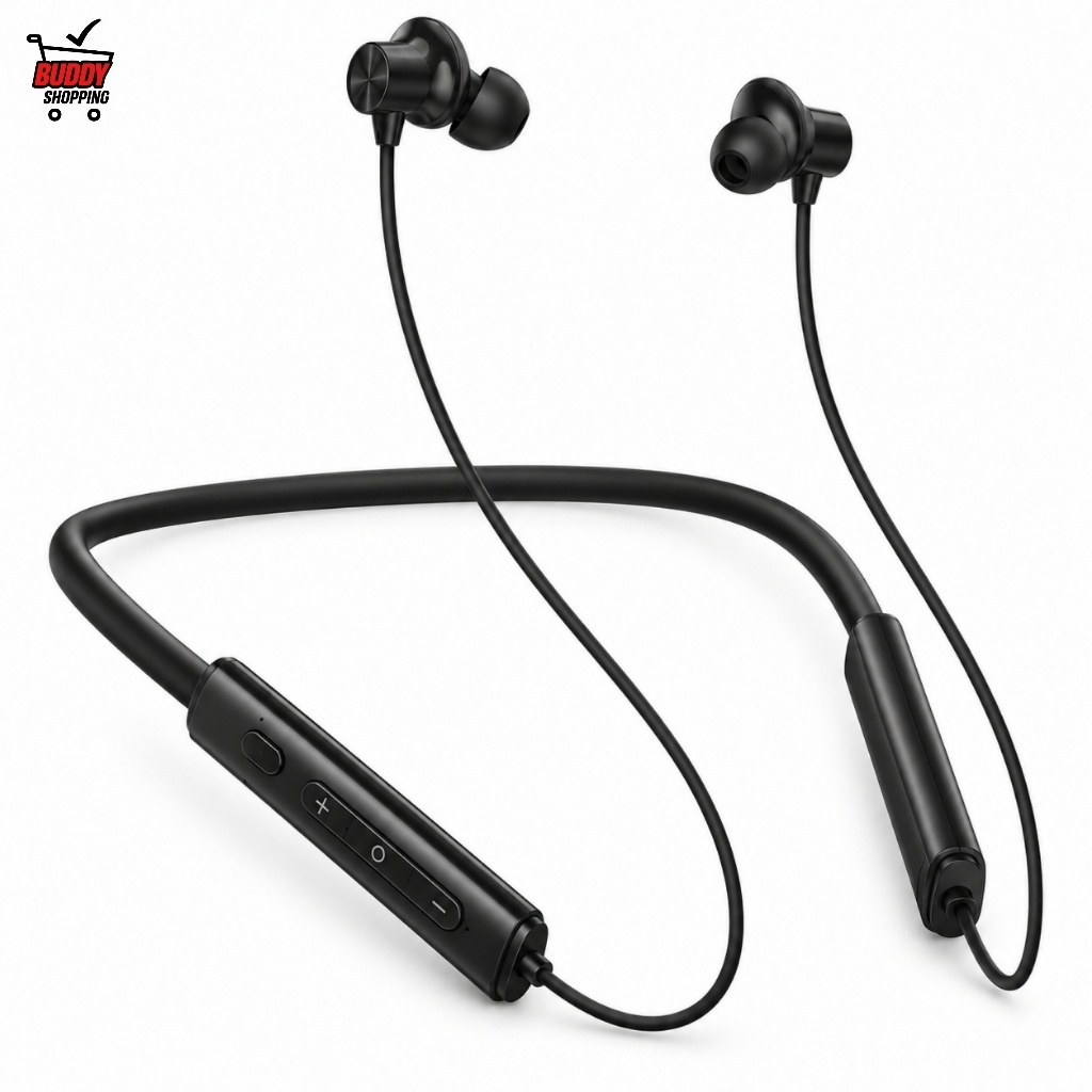 Fone Bluetooth Esportivo Aitek AHS B1001 Neckband com Microfone Bateria 20h USB Tipo-C