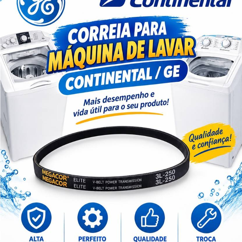 Correia p/ máquina de lavar CONTINENTAL/GE- 8/10/11/12/15 kg