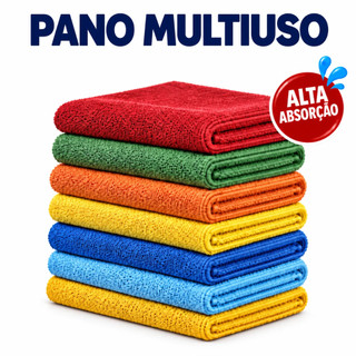 Kit 10 a 50 Panos Multiuso Limpeza Pia Móveis Carro Poeira Microfibra Alta Absorção Pano Envio Full Imedito
