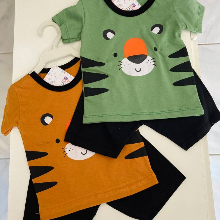 Conjunto infantil camiseta e short com estampas sortidas manga curta casual, em algodão Premium ,macio ,confortável
